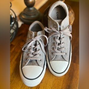 Converse Women’s ' Light Gray Canvas Sneakers